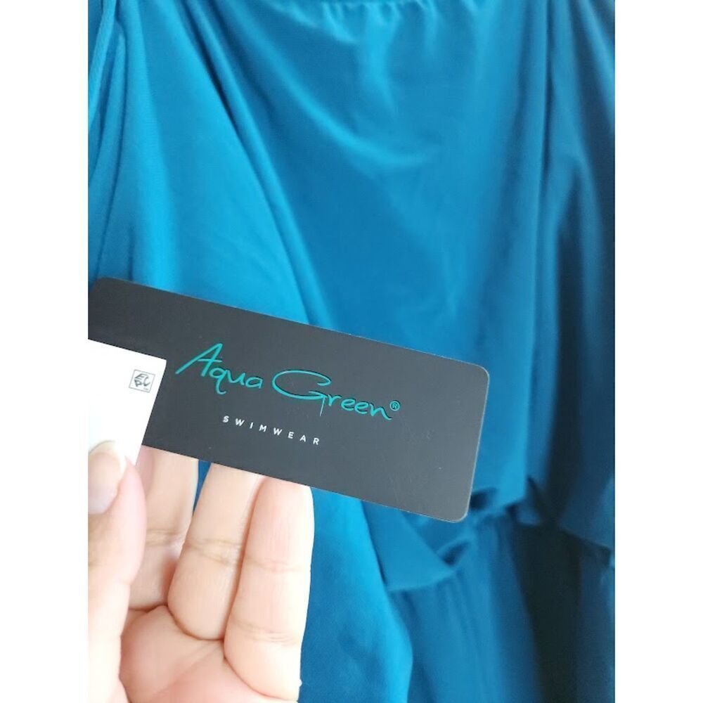 NWT Aqua Green Women Teal Blue/Green Romper Swimwear size 24 - Picture 5 of 10